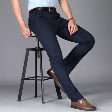 Aidase men suit pants casual office high quality cotton trousers business pants for men wedding party dress social trousers Men's pants aidase-shop